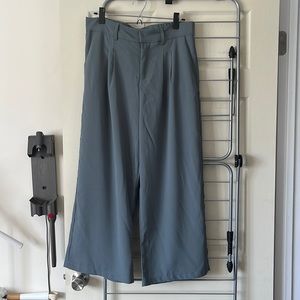 Gray-blue Wide Legged Trousers